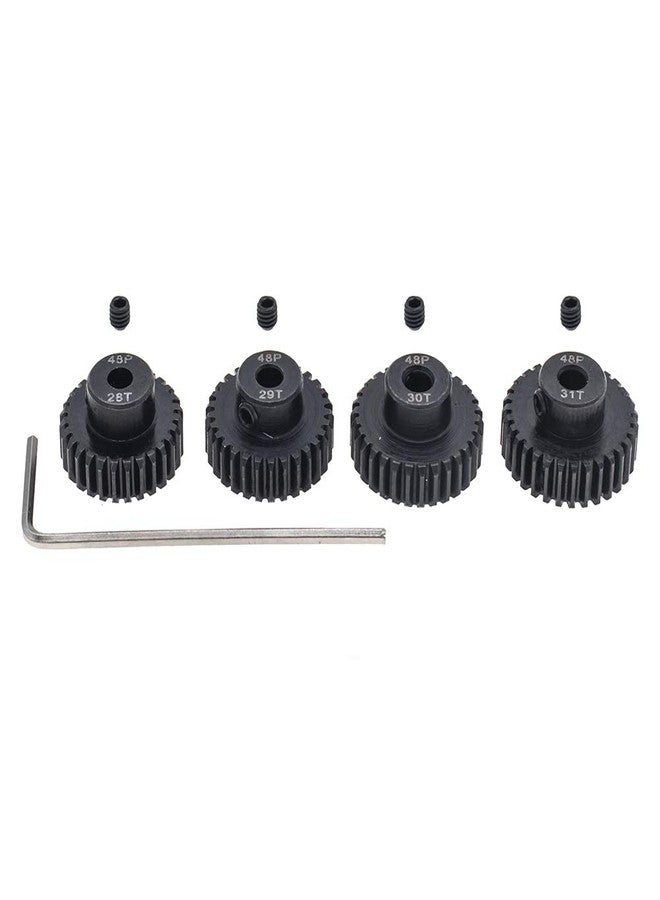 GTHELE 4pcs 48P Pinion Gear 3.175mm Set Hardened 28T 29T 30T 31T 48DP Pitch Gears RC Upgrade Part with Screwdriver - Image 4